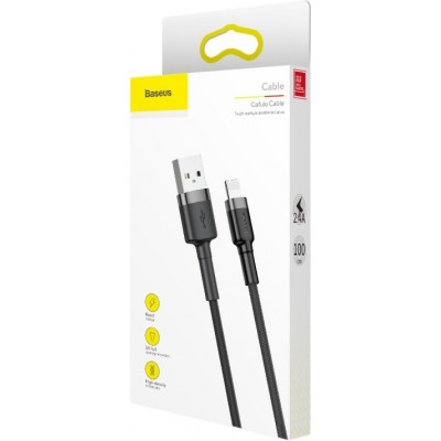 Baseus Braided USB to Lightning Cable Black 1m (CALKLF-BG1)